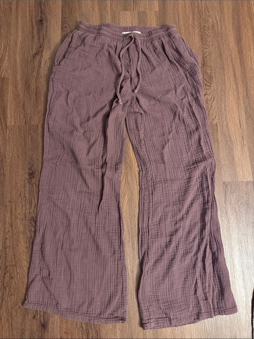Women’s Wide-Leg Drawstring Pants in Mauve